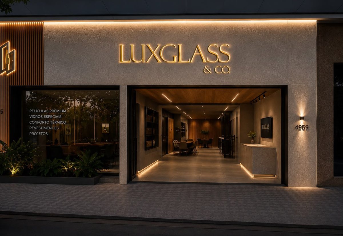 Fachada da loja Luxglass & Co. na Av. Raja Gabaglia, em Belo Horizonte